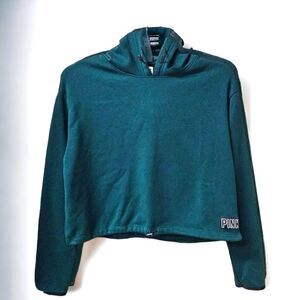 PINK VICTORIA SECRET Women's Hooded Cropped Sweatshirt.